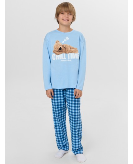 Комплект небо +сине -голубая клетка