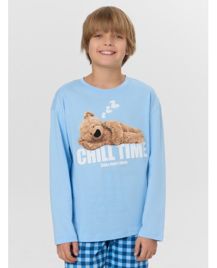 Комплект небо +сине -голубая клетка