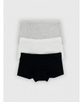 Трусы белый + серый меланж 4306-А +черный