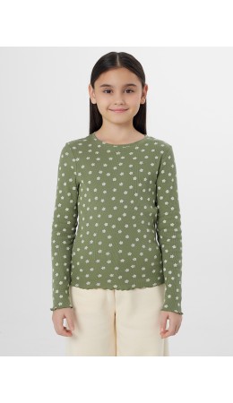 Джемпер ромашки на зеленом