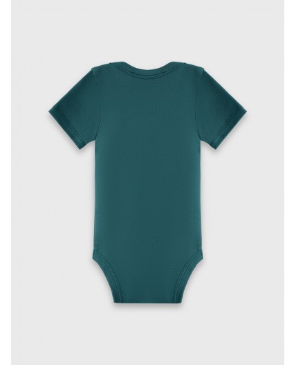 Боди НГ мишутки на бежевом +изумруд