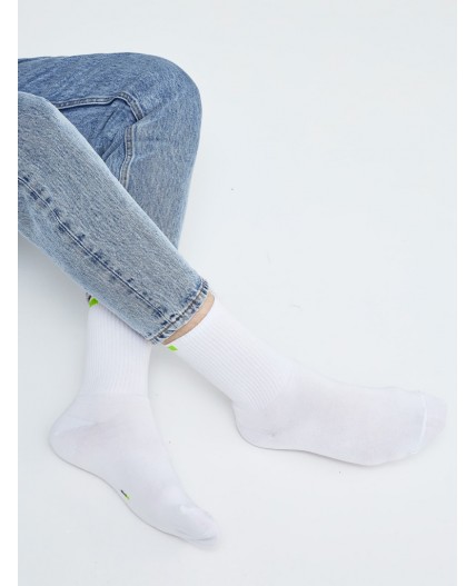 Носки белый /салатовый