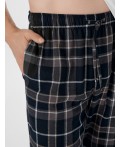 Брюки клетка черная