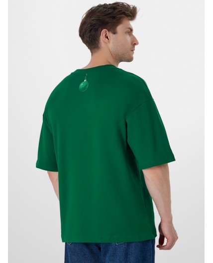 Футболка изумруд +печать2