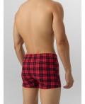 Трусы черная клетка на красном