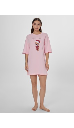 Туника розовая сказка +печать