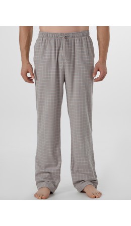 Брюки клетка на кофейном