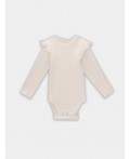 Боди молочный +охра