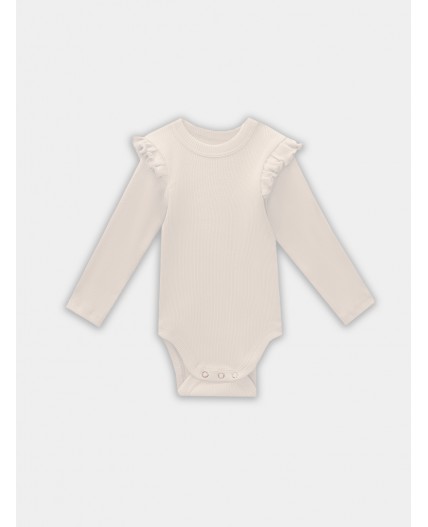 Боди молочный +охра