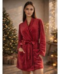 Халат бантики на бордовом