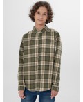 Рубашка зеленая клетка