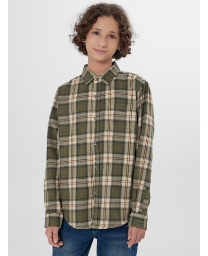 Рубашка зеленая клетка