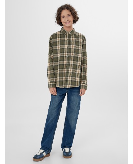 Рубашка зеленая клетка