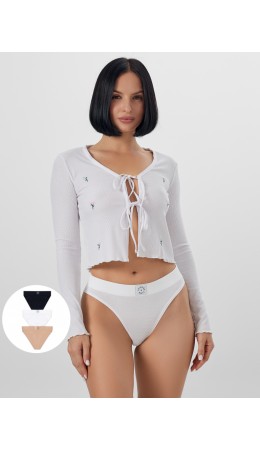 Трусы белый +телесный +черный