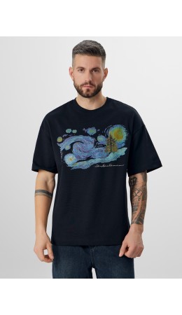 Футболка черный +печать11