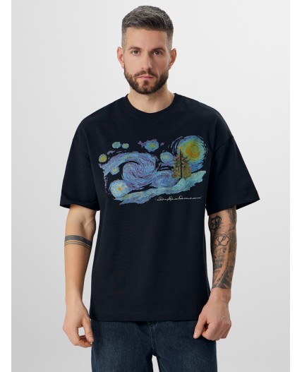 Футболка черный +печать11