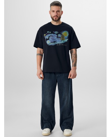 Футболка черный +печать11