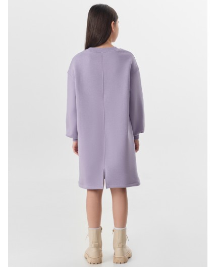 Платье лиловый +печать1