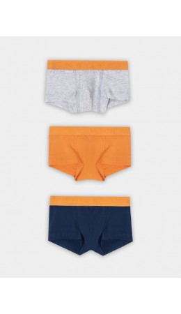 Трусы оранжевый +серый меланж 4306-А +синий