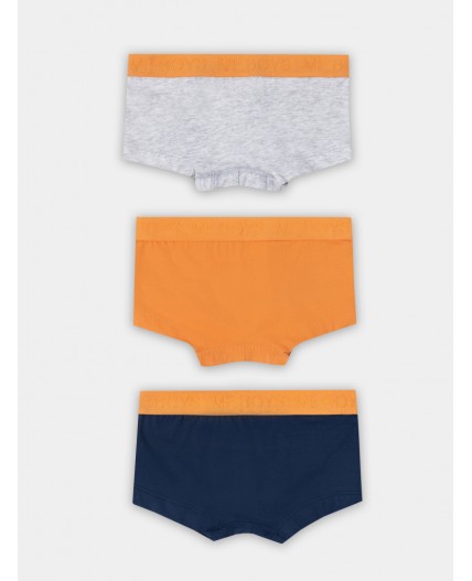 Трусы оранжевый +серый меланж 4306-А +синий