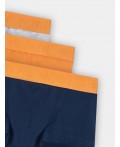Трусы оранжевый +серый меланж 4306-А +синий