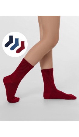 Носки вишневый /джинсовый /т.синий/