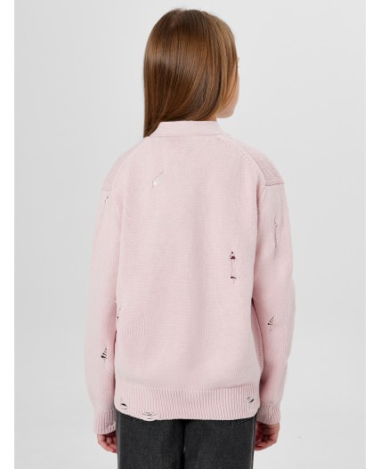 Кардиган отбеленный лиловый