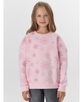 Свитшот снежинки на розовом нектаре