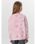 Свитшот снежинки на розовом нектаре