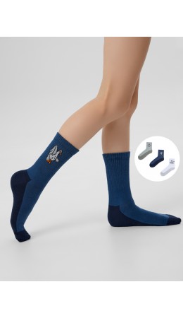 Носки джинсовый /св.оливка /белый/