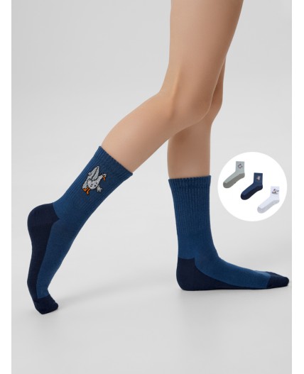 Носки джинсовый /св.оливка /белый/