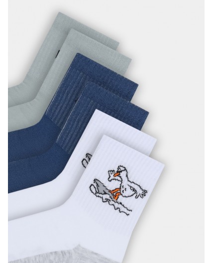 Носки джинсовый /св.оливка /белый/