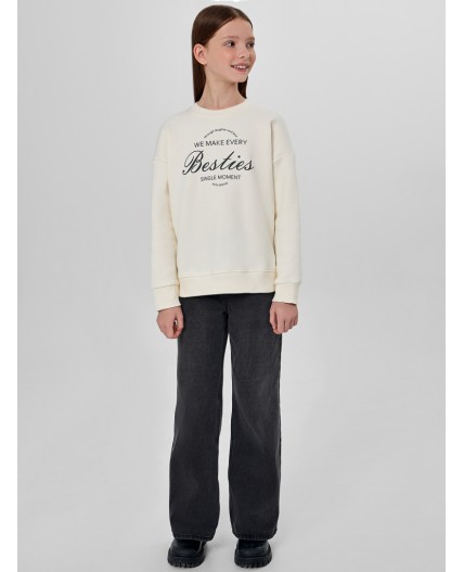 Свитшот молочный +печать1