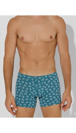 Трусы мячики на зелено -голубом