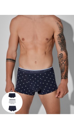 Трусы узор на грозе +узор на сером меланже +гроза