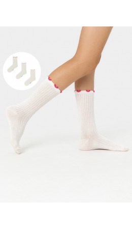 Носки молочный-3/