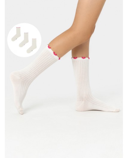 Носки молочный-3/