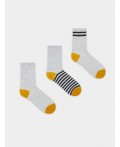 Носки св.серый меланж /горчичный-3/