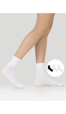 Носки белый /сер.меланж /черный/