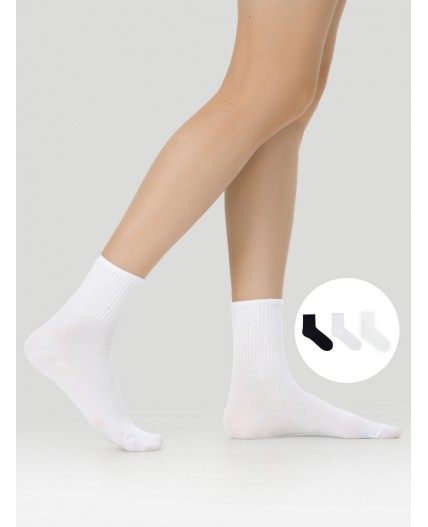 Носки белый /сер.меланж /черный/