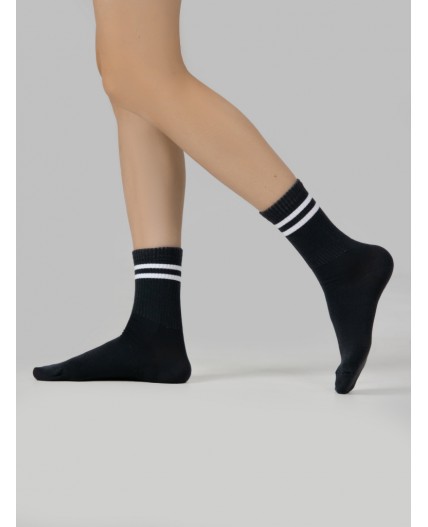 Носки графитовый /белый/ сер.меланж/