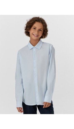 Рубашка бело -голубая полоска