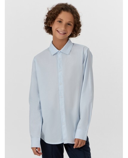 Рубашка бело -голубая полоска