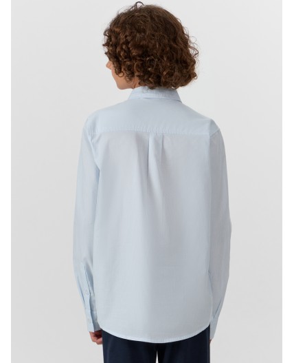 Рубашка бело -голубая полоска