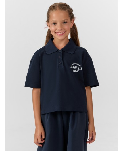 Поло неви +печать