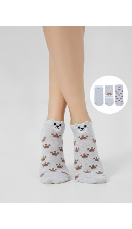 Носки св.серый меланж-3/