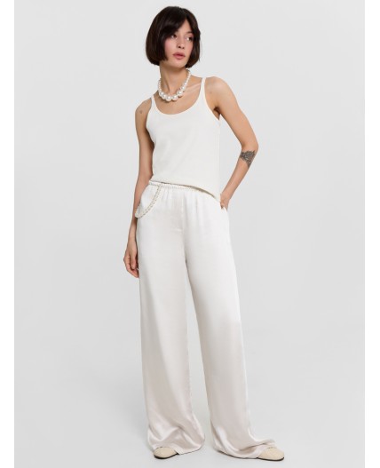 Брюки молочный