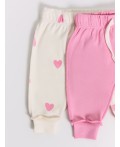 Ползунки сердечки на молоке +розовый