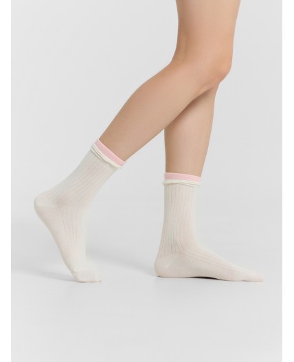 Носки молочный /св.эвкалипт /св.лаванда/