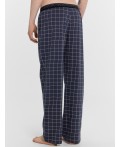 Брюки клетка на т.синем1
